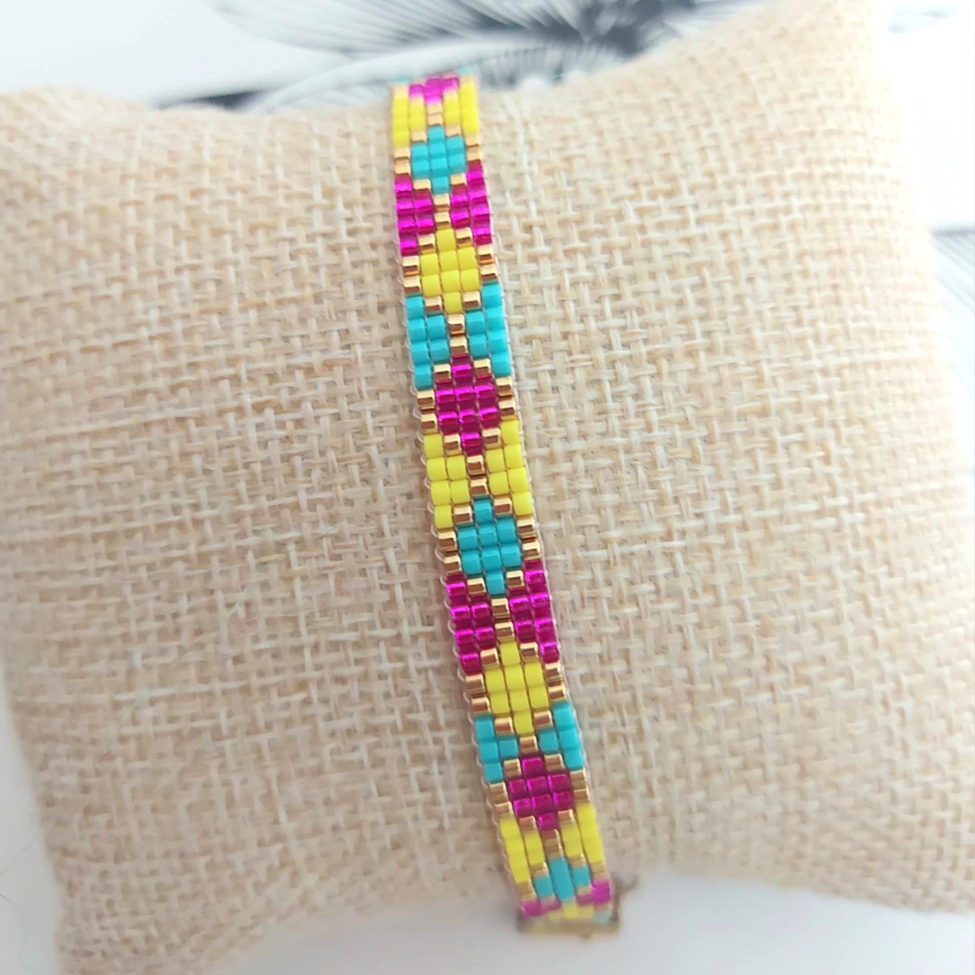 Bracelet tissé en perles miyuki