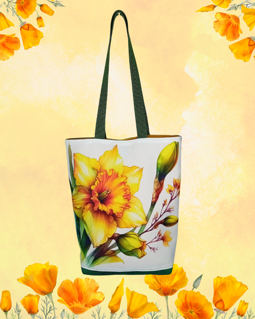 Cabas original pour femme avec fond, fait main, modèle unique en suédine et canvas imprimé, doublé tissu, de fabrication française