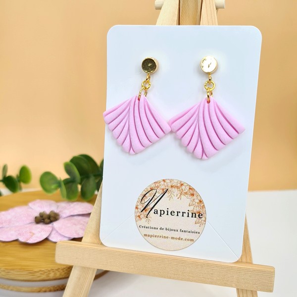 Boucles d'oreille fait main en pâte polymère
