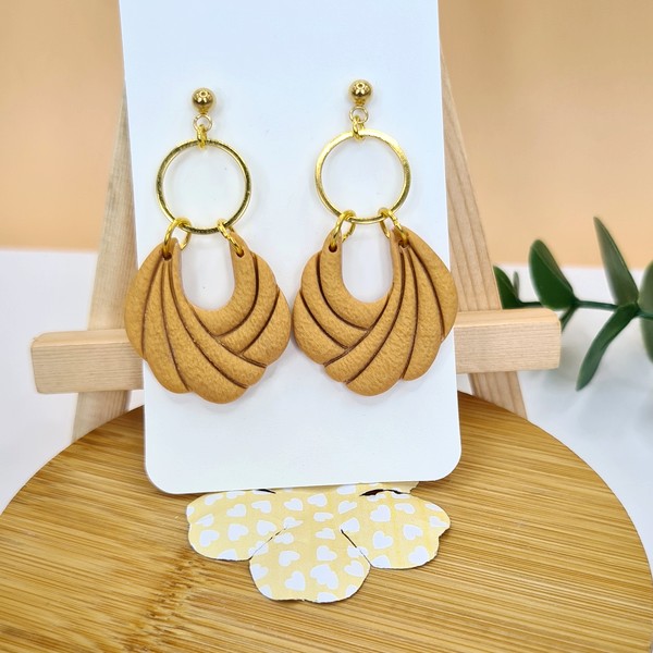 Boucles d'oreille fait main en pâte polymère